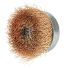 Weiler 4" Crimped Wire Cup Brush .020" Bronze Fill 5/8"-11 UNC Nut 14616